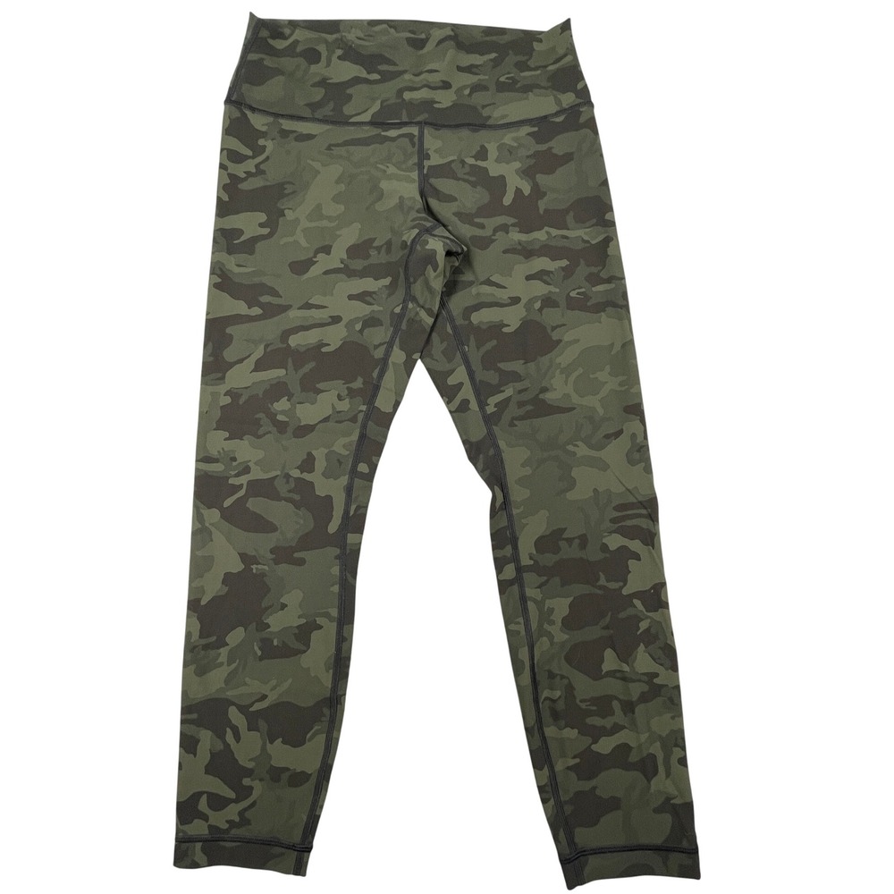 Lululemon Leggings Womens 6 Green Camo Align Pant High Rise 25 Inch Inseam